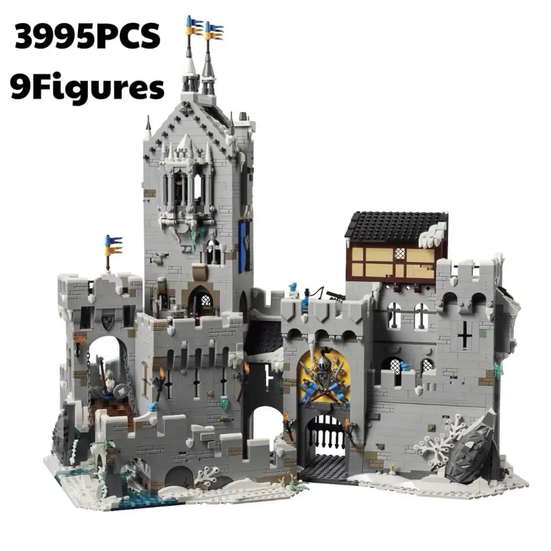 

New European Medieval Mountain Fortress Model Building Blocks DIY Assemble Bricks Collection Toys For Kids Adult Christmas Gifts