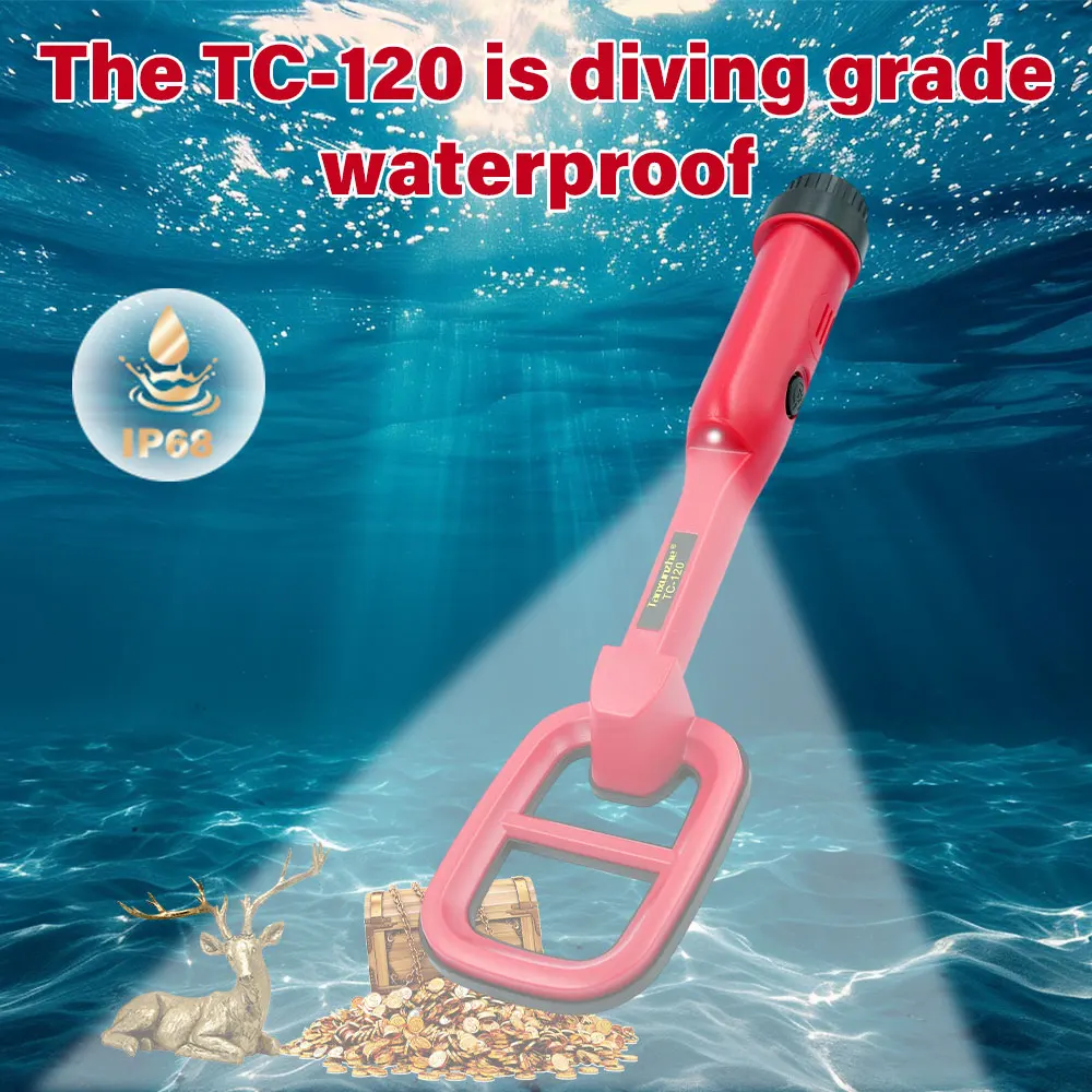 حار بيع TC-120 للكشف عن المعادن نبض مؤشر التعريفي الغوص الكنز تحت الماء للكشف عن المعادن باليد مكتشف المعادن