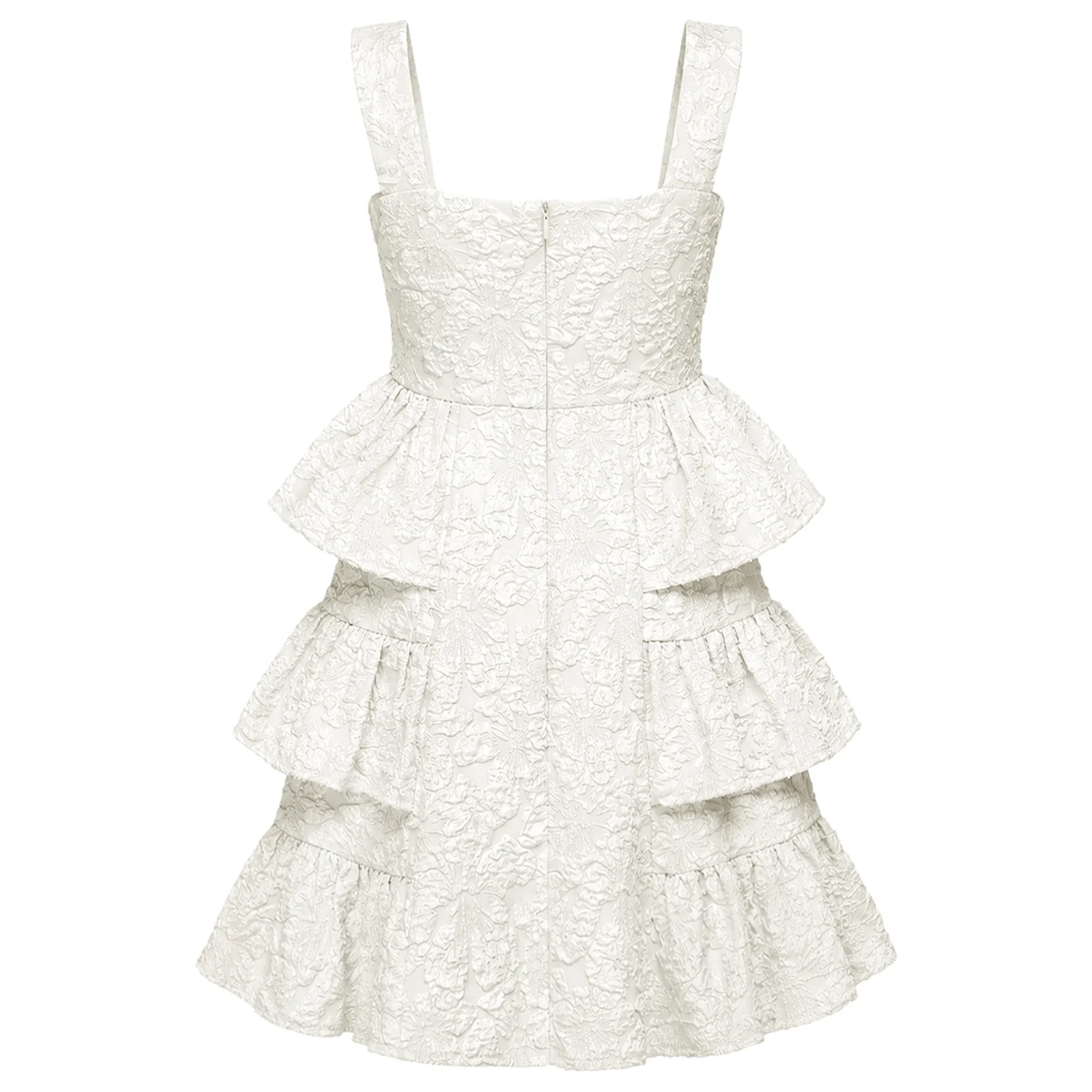 Vestidos de Fiesta Elegantes con Volantes en Capas y Jacquard para Niñas, Vestidos de Princesa sin Mangas con Flores para Niñas, Vestido de Gala para Bodas, Ceremonias Escolares y Cumpleaños