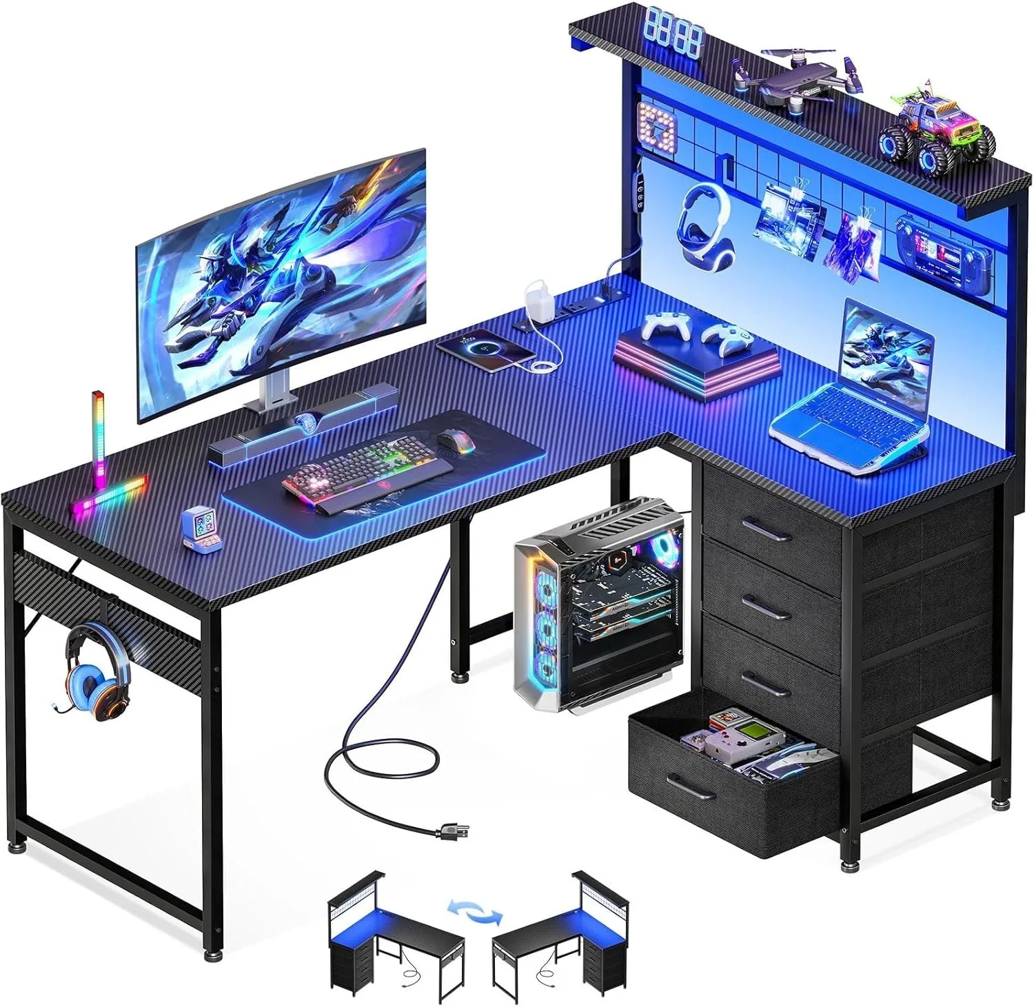 L Shaped Desk With …