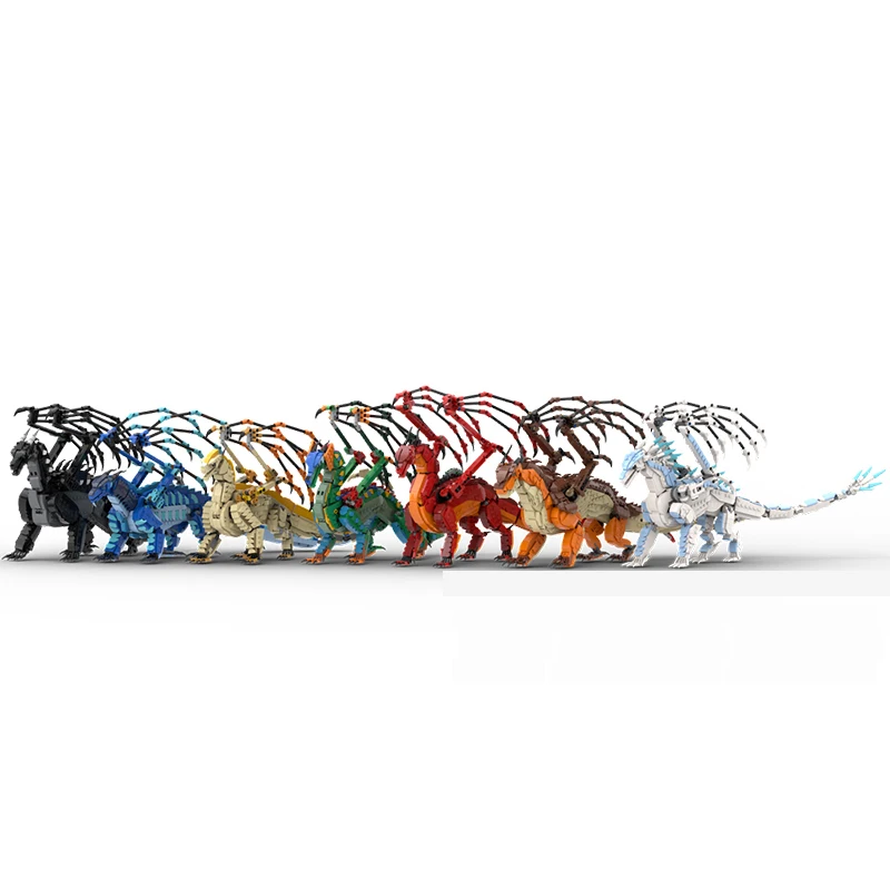 Tribal Games Animal Model MOC Building Bricks Dinosaur Collection Modular Technology Gifts Holiday Assemble Children Toys Suit