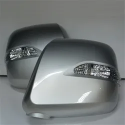 LED Rear-view Mirror Lights With Cover, LED Yellow Turn Signal Lights + White Foot Lamp compatible with Nissan NV200 2012-2018