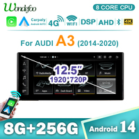 For Audi A3 2013-2020 Android 14 Auto Stereo Touch Screen 12.5 Inch Car Accessories Multimedia Wireless Carplay Car Radio Player
