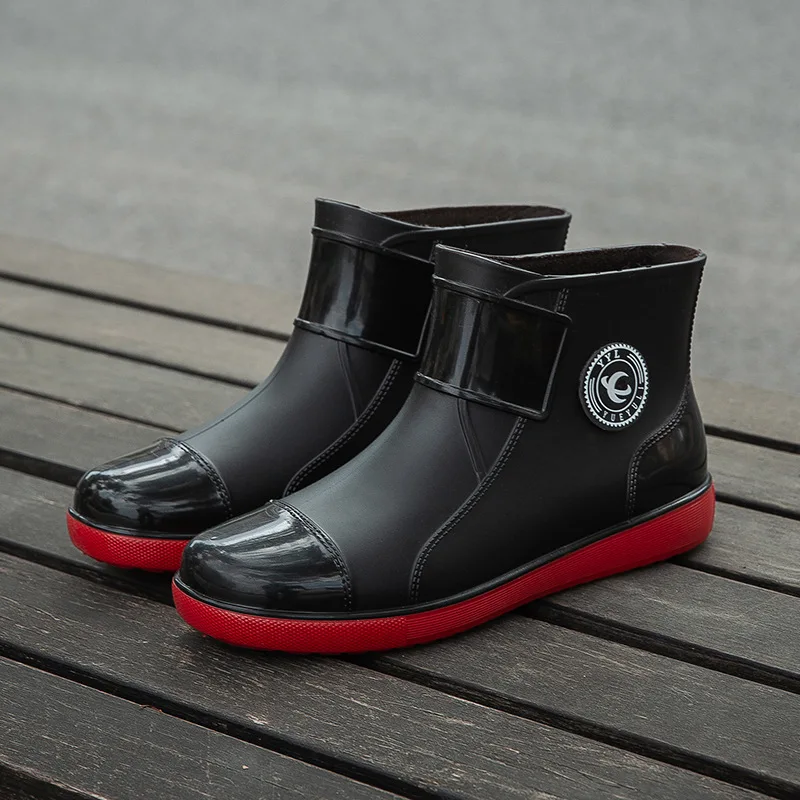 Botas de lluvia acolchadas Para Hombre, zapatos de goma Para pesca al aire libre, antideslizantes, Para trabajo, talla grande