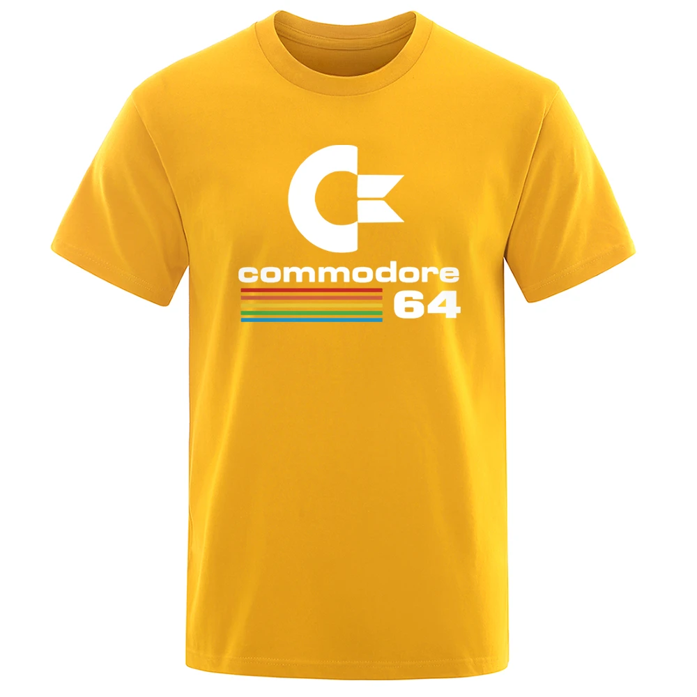 2024 Amiga Retro Cool Design Street Short Sleeve Top Tee Cotton Clothing Loose Men T-shirts Summer Commodore 64 Print T Shirt image 5