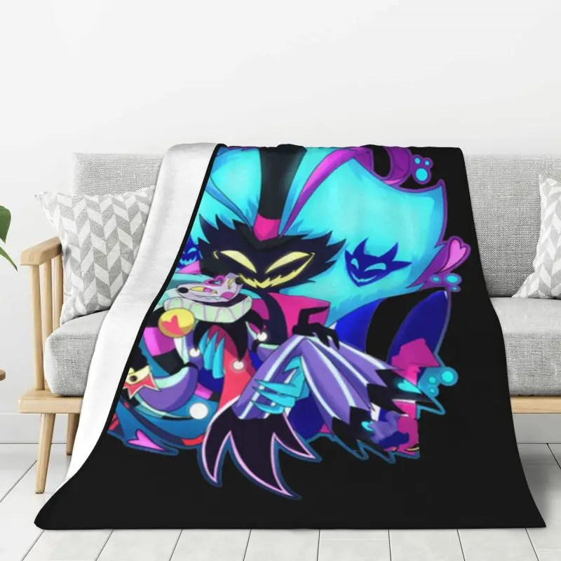 

Custom 3D Print Helluva Boss Humorous Cartoon Movie Blankets Breathable Soft Flannel Sprint Asmodeus Throw Blanket Outdoor Bed