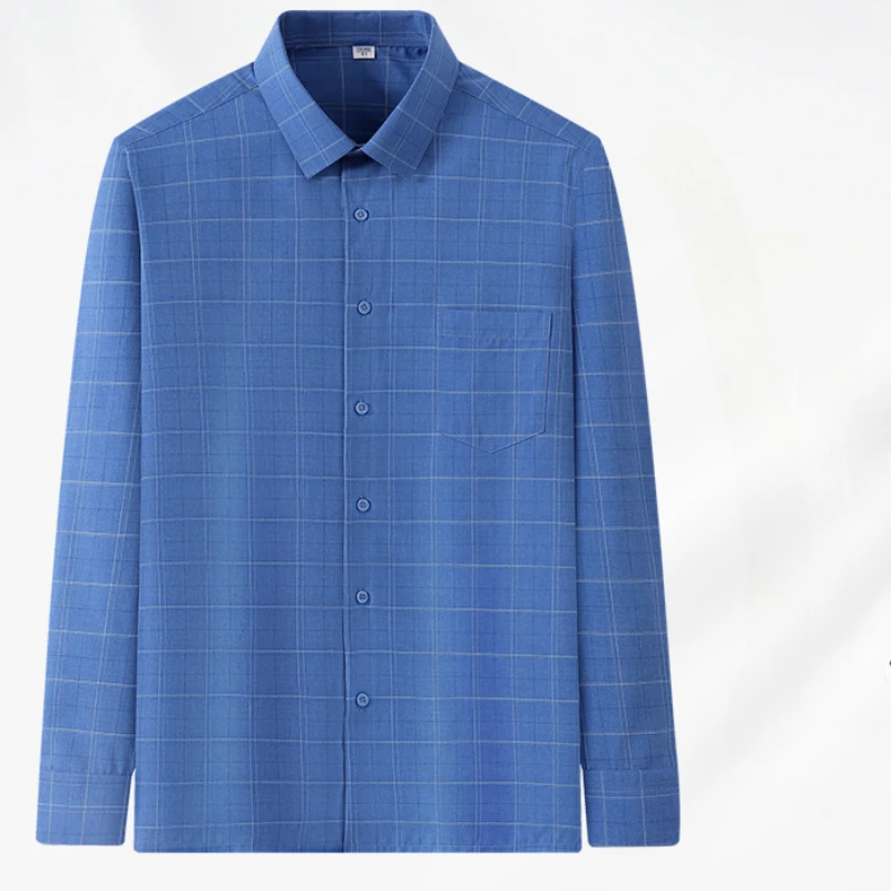 

Bamboo Fiber 8XL Easy Care Business Work White Shirt Men Long Sleeves Soft Cozy Formal Social Casual Long Sleeve Shirt for Men