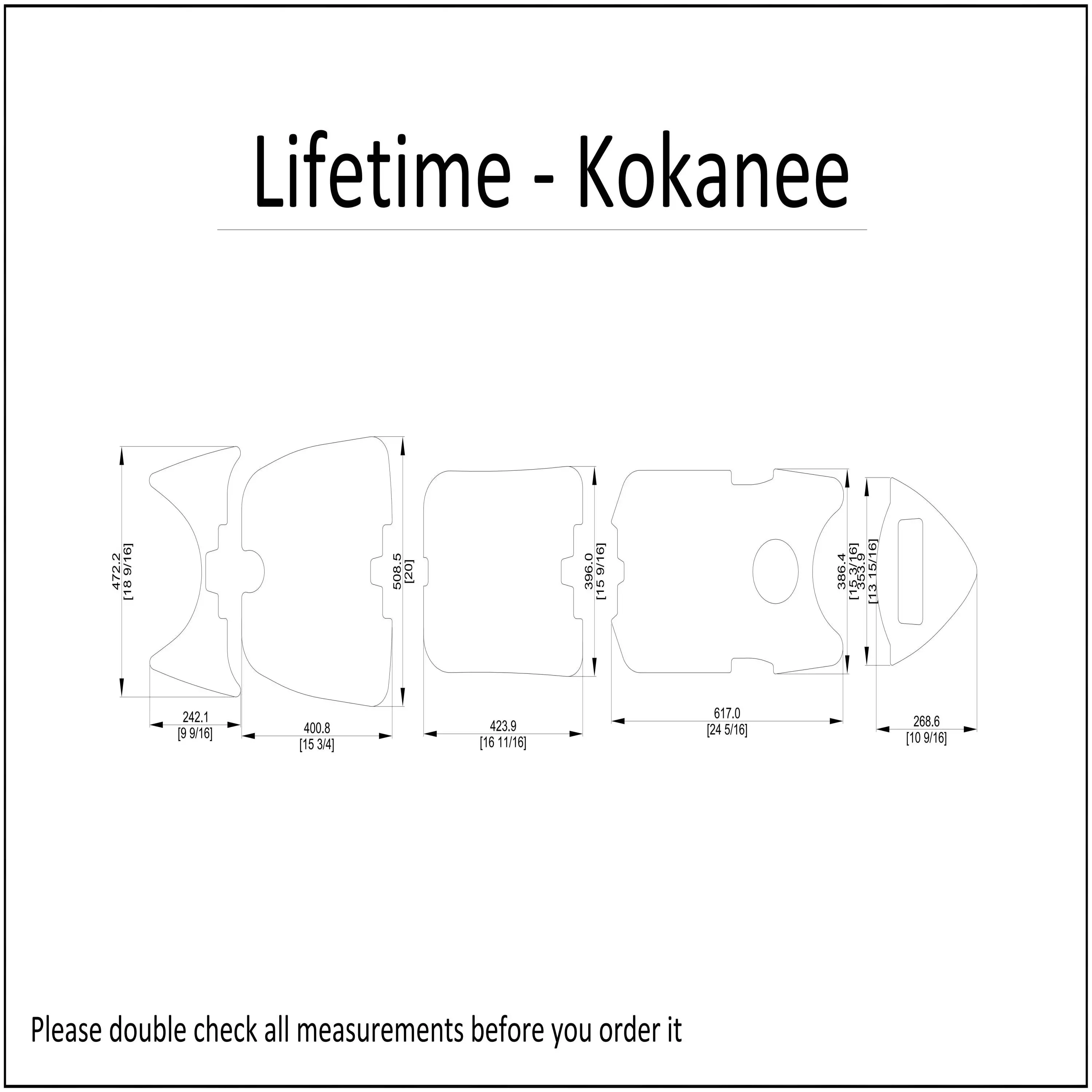 

Lifetime Kokanee Kayak Boat EVA Foam Deck Floor Pad Flooring