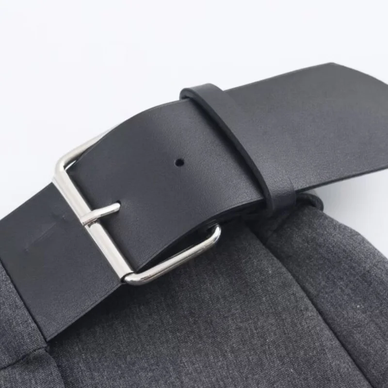 Casual Pantskirt Belt Decoration Summer Shorts Pants Office Lady Streetwear Women Loose Fashion Short Skirt Pants