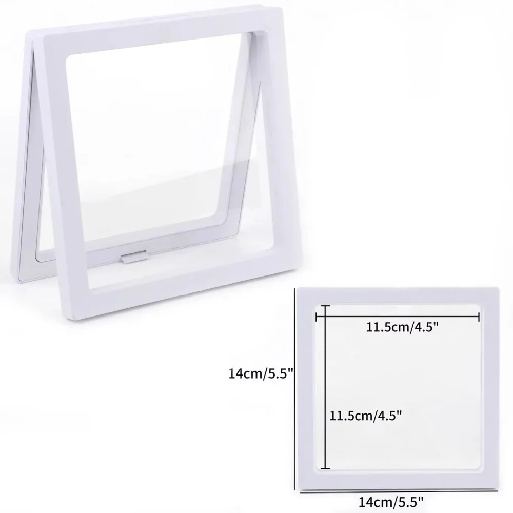 Elastic PE Film Jewelry Storage Box Ring Necklace Jewelry Display Box Earrings 3D Floating Frame Box Jewelry