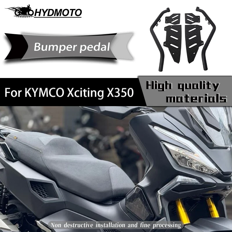

Motorcycle Engine Guard Crash Bumper with footrest Fairing Frame Protector Accessories For KYMCO Xciting X350