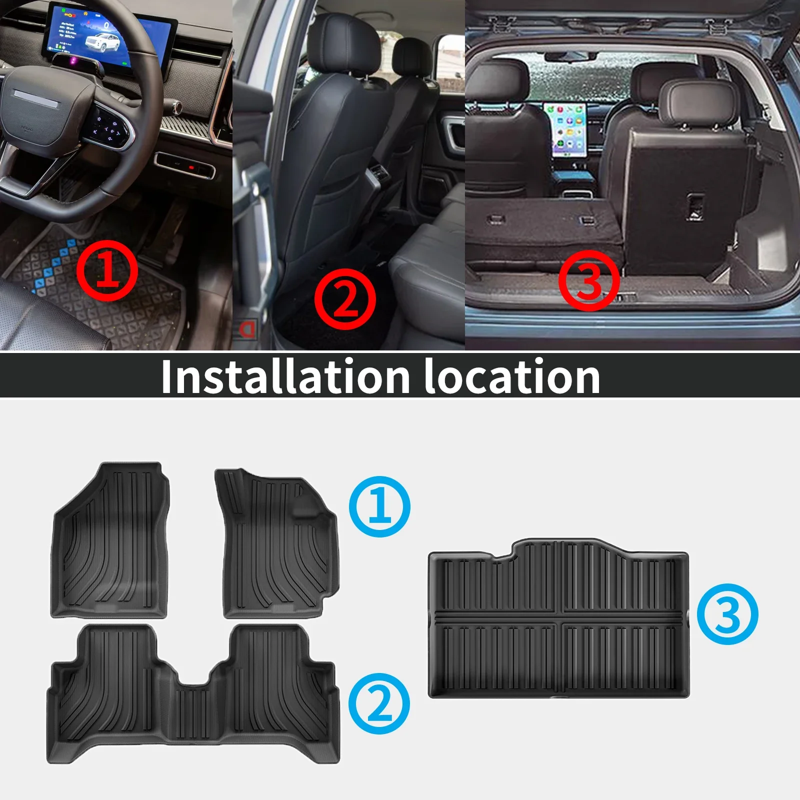 for Suzuki Swift GAS 2017-2021 2022 2023 LHD/RHD TPE Trunk Mat with Seat Back Cover Full Coverage Easy Installation Accessories