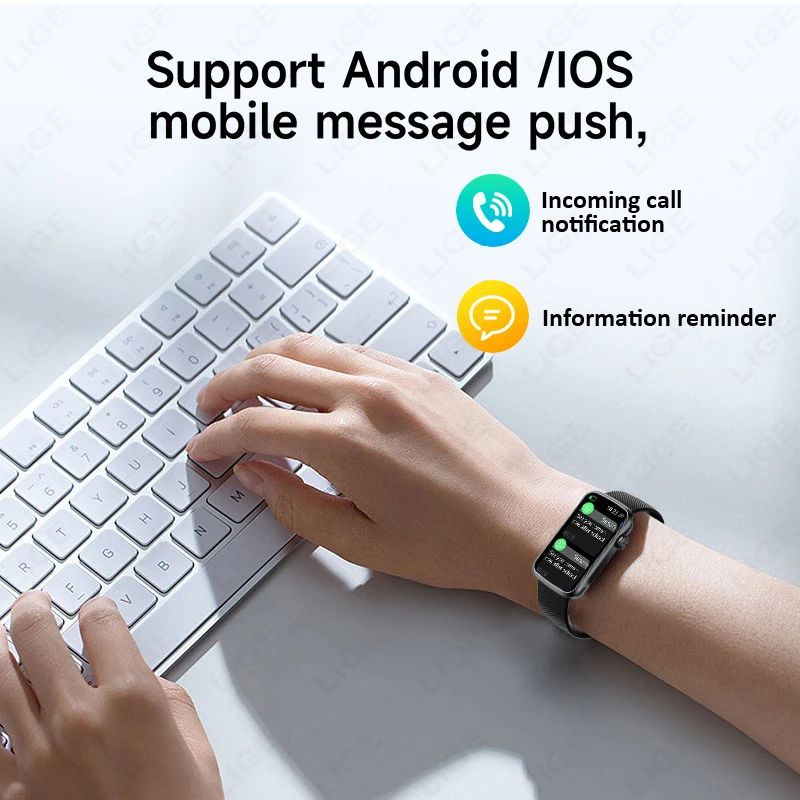 LIGE 2026 New Smartwatch 1.47-Inch Blood Oxygen Heart Rate Sleep Health Monitoring Call Reminder Multi Sport Band Watch Bracelet