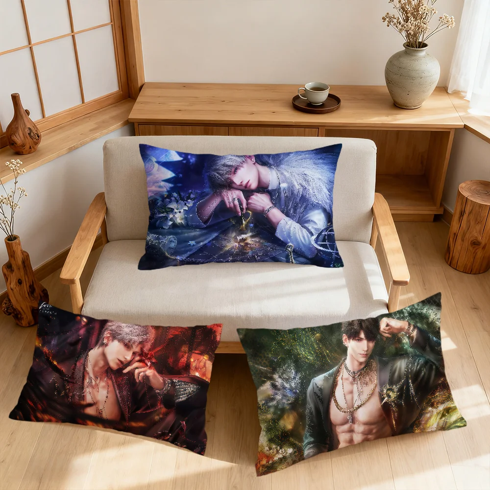 Love and Deepspace Zayne Sylus Xavier Caleb Rectangle Pillowcover Home Sofa living Room bedside bedside hogar Pillowcase gift
