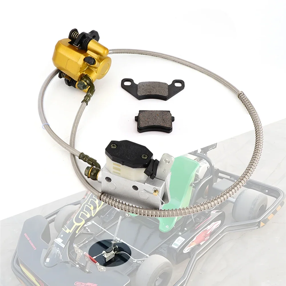 

Hydraulic Disc Brake Kit Master Cylinder Caliper for Drift Kart Tricycle ATV Quad Bike Go Kart Replacement Braking System Parts