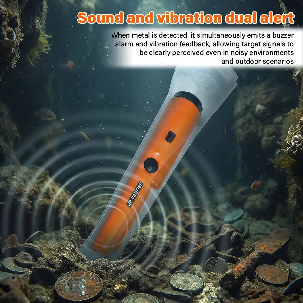 Treasure Hunter Handheld Metal Detector Pinpointer Pointer Probe Anti-scratch Metal Pinpointing Waterproof 360 Degree Scan