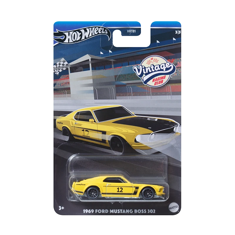 Official Hot Wheels Car  Vintage Racing Club Boy Toys Diecast 1/64 Ford Mustang Boss Toyota Corvette Custom Datsun Maverick Gift