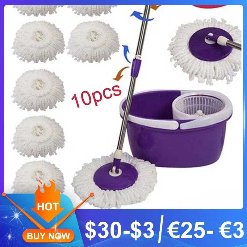 Replacement 360 Rotating Head Easy Microfiber Spinning Floor Mop Head for Housekeeper Home Floor Cleaning Mop