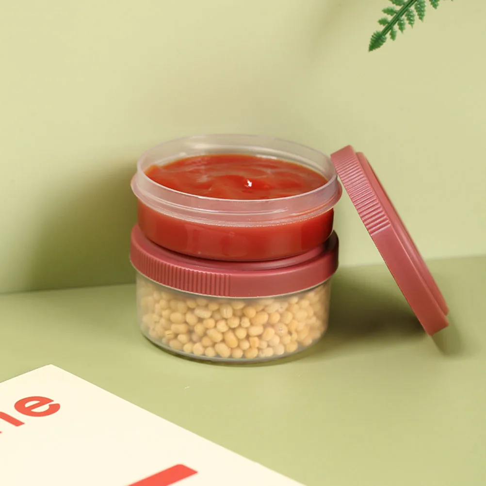 

3 Pcs 75ML Airtight Sauce Containers Lightweight Portable Leak Proof Small Boxes for Travel Picnic Kitchen Supplies