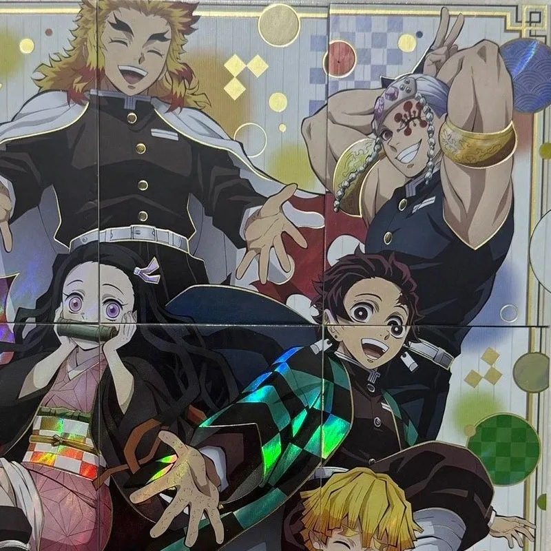 Anime Demon Slayer Puzzles Cards Kochou Shinobu Agatsuma Zenitsu Collection Cards Christmas Birthday Gifts Children's Toys
