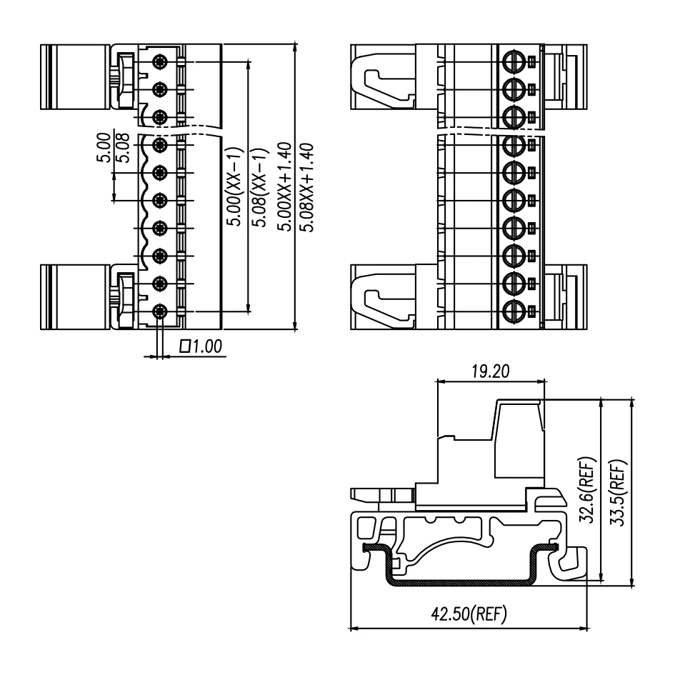 100PIN 2EDG-URK-5.08MM 2P 3P 4P PCB CONNECTOR PLUG-IN TERMINAL BlOCK KF2EDG-KR PHOENIX CONTACT