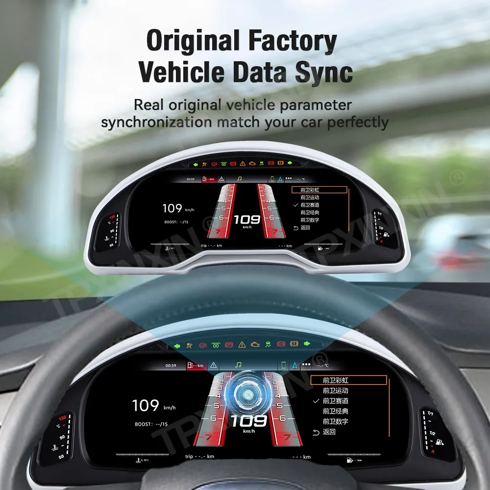 Car LCD Dashboard For Audi A6 2005-2011 Digital Cluster Instrument Panel Cockpit Multifunctional Speedometer