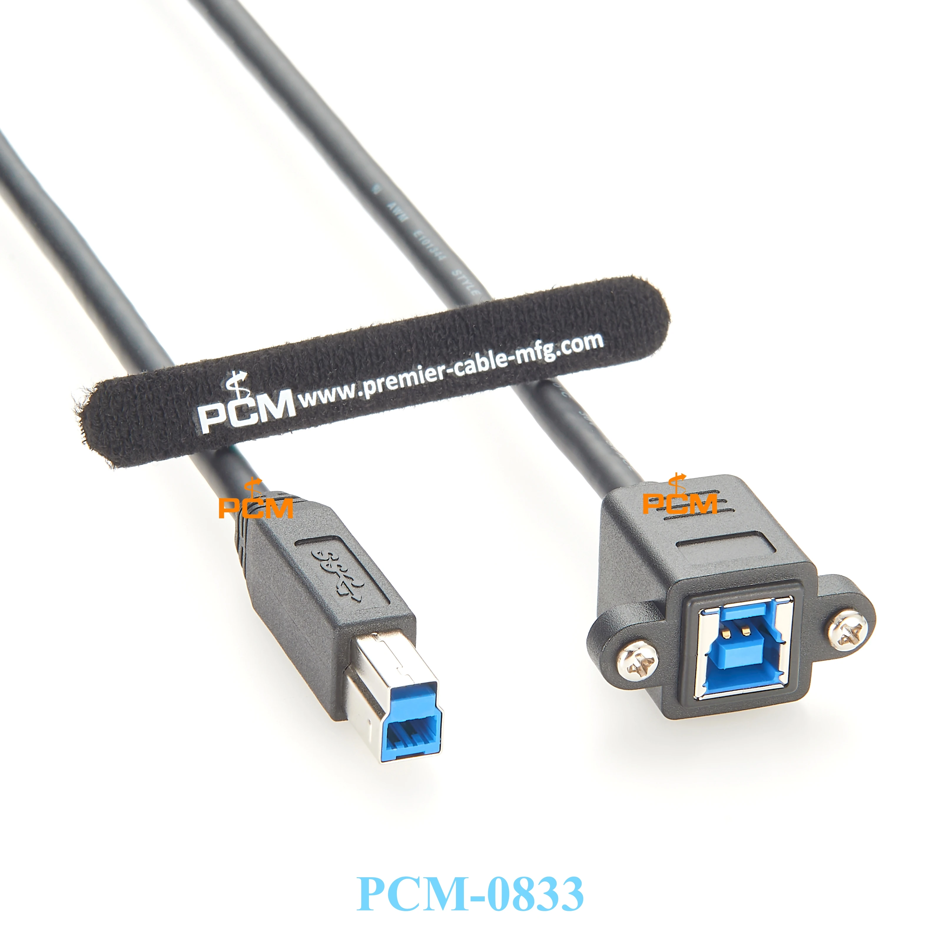 USB 3.0 B male to female panel mount cable USB Type B Connector SuperSpeed Port USB Printer Connector USB Square Connector