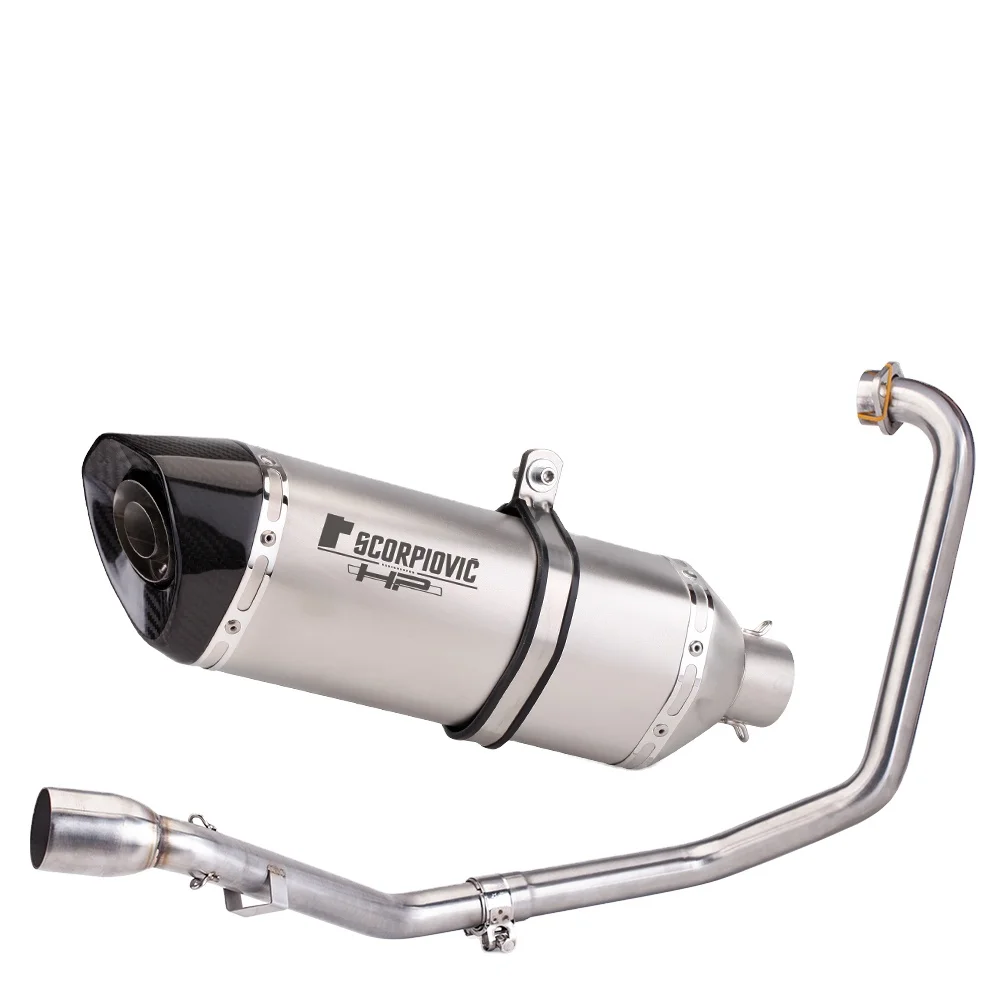 

STLFFor Yamahas FZ S150 FZS150 New Full Exhaust Muffler Styem Slip on 51mm Front Escape Link Pipe