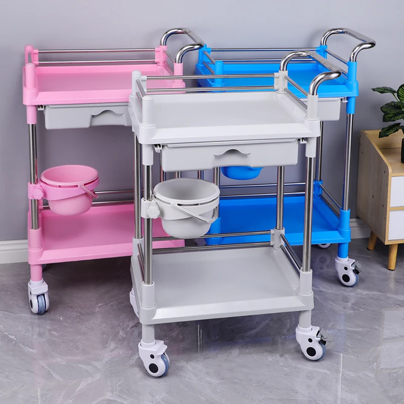 Beauty salon dedicated trolley, medical plastic treatment vehicle, instrument storage rack, instrument trolley, hair cutting