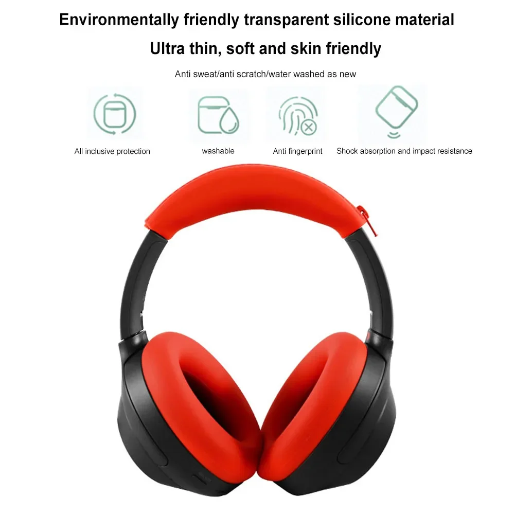 Silicone Cushion Cover Anti-Scratch Ear Pads Headbeam Cover Protective Case Suitable for Sony ULT WEAR/WH-ULT900N/WH-1000XM3/XM4