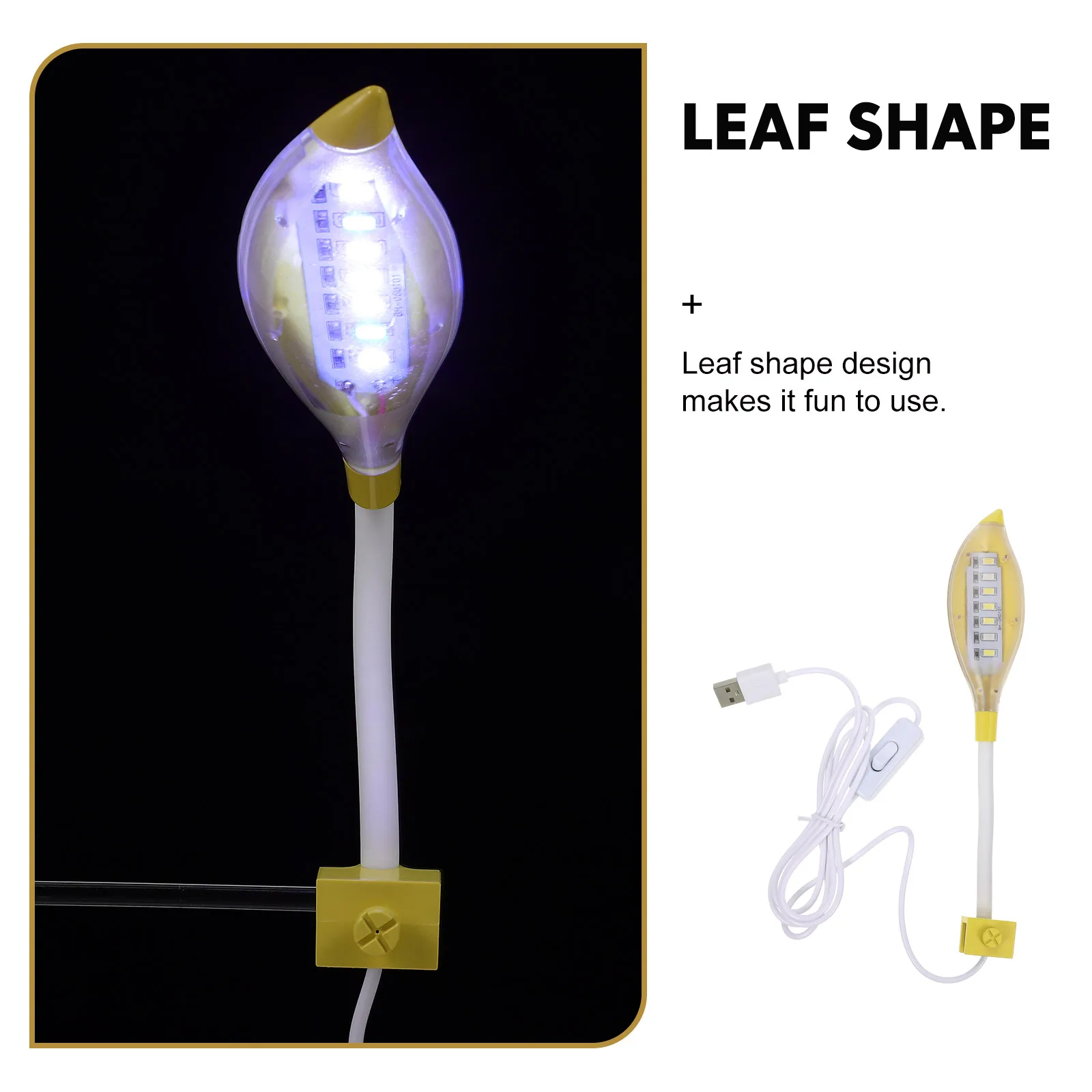

Fish Tank Clip Light Elegant Aquatic Plant Lighting Clip-on Lamp Plants Plastic Aquarium Tool