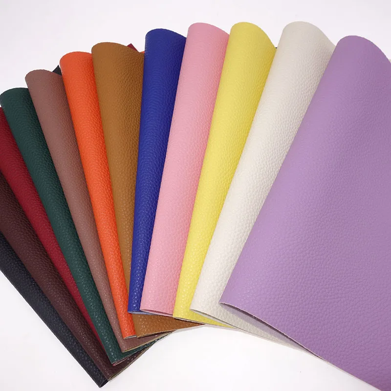 25*34CM Litchi Pattern Faux Leather Fabric For Sewing Artificial Synthetic Pu For DIY Bag Material handmade Fabric 1mm thick