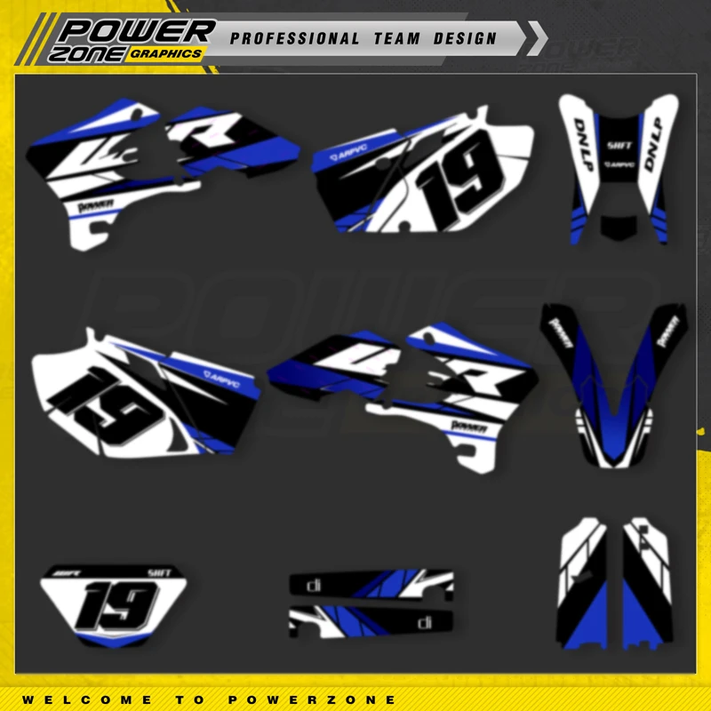 

Персонализированные графические фоны PowerZone, Набор наклеек для YAMAHA WRF250 450 2003 2004 2005 2006 мотоциклетные наклейки 07