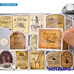 20/30/50 stuks, Retro Alchemie, Grappige Halloween, Magic Potion Label Stickers, voor fles, plakboek, bagage, telefoon, laptop, auto, motorfiets, fiets, beker, dagboek, Sticker Speelgoed