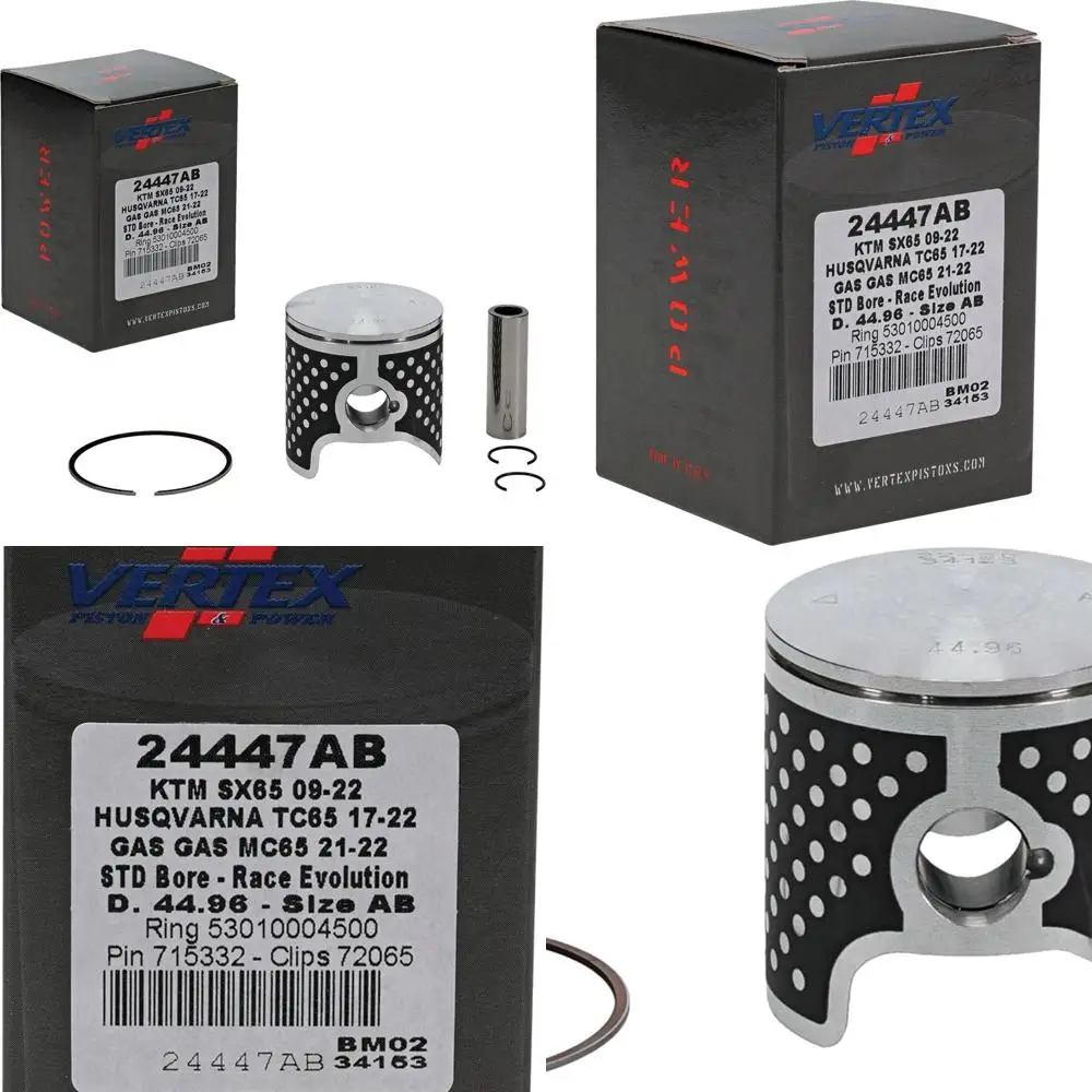 Vertex 24447AB Kit pistone da corsa pressofuso compatibile con/sostituzione per KTM 65 SX 2009-2022, gas-gas MC 65 2020-2021, Husqvarna TC 6