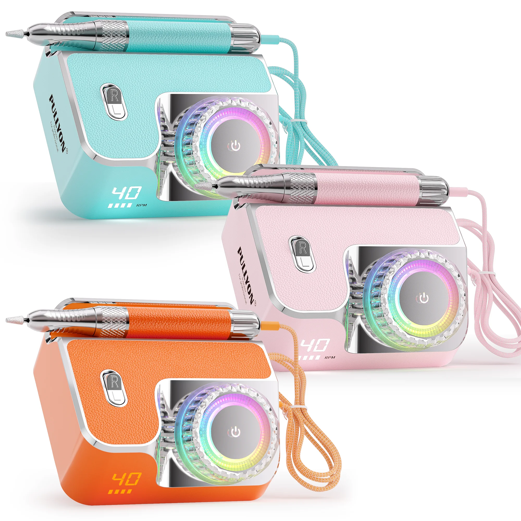 GG 40000rpm Brushless Nail Drill Professional Electricity Nail File Strong Torque Nail Machine Rechargeable Filling Manicure