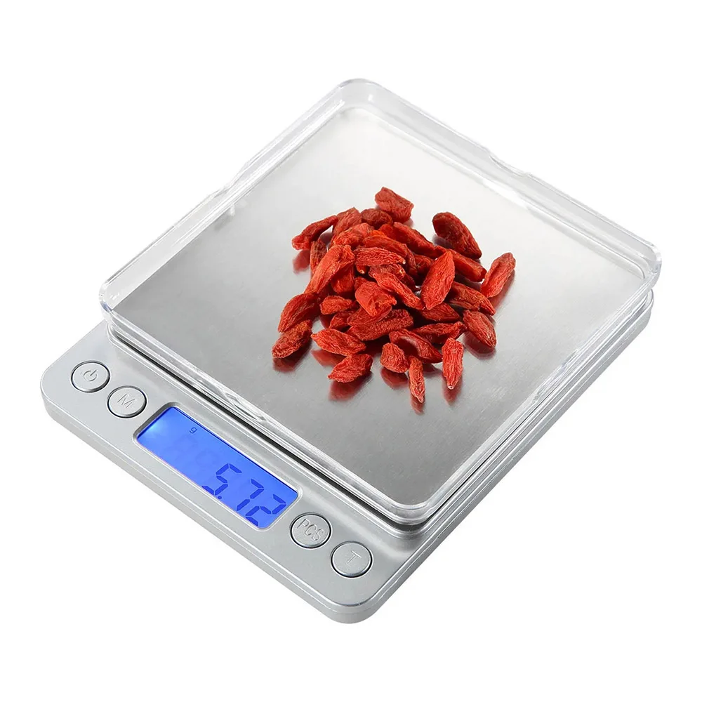 500g x 0.1g Kitchen Scales Mini Portable Digital for Pocket ScalePrecision Jewelry Electronic Balance Weight Gold Gram