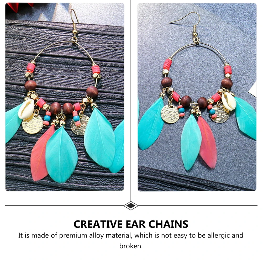 

Tassel Earrings Stylish Bohemia Women Creative Chains Decorative Premium Alloy Not Allergic Match Party Dress Outfits