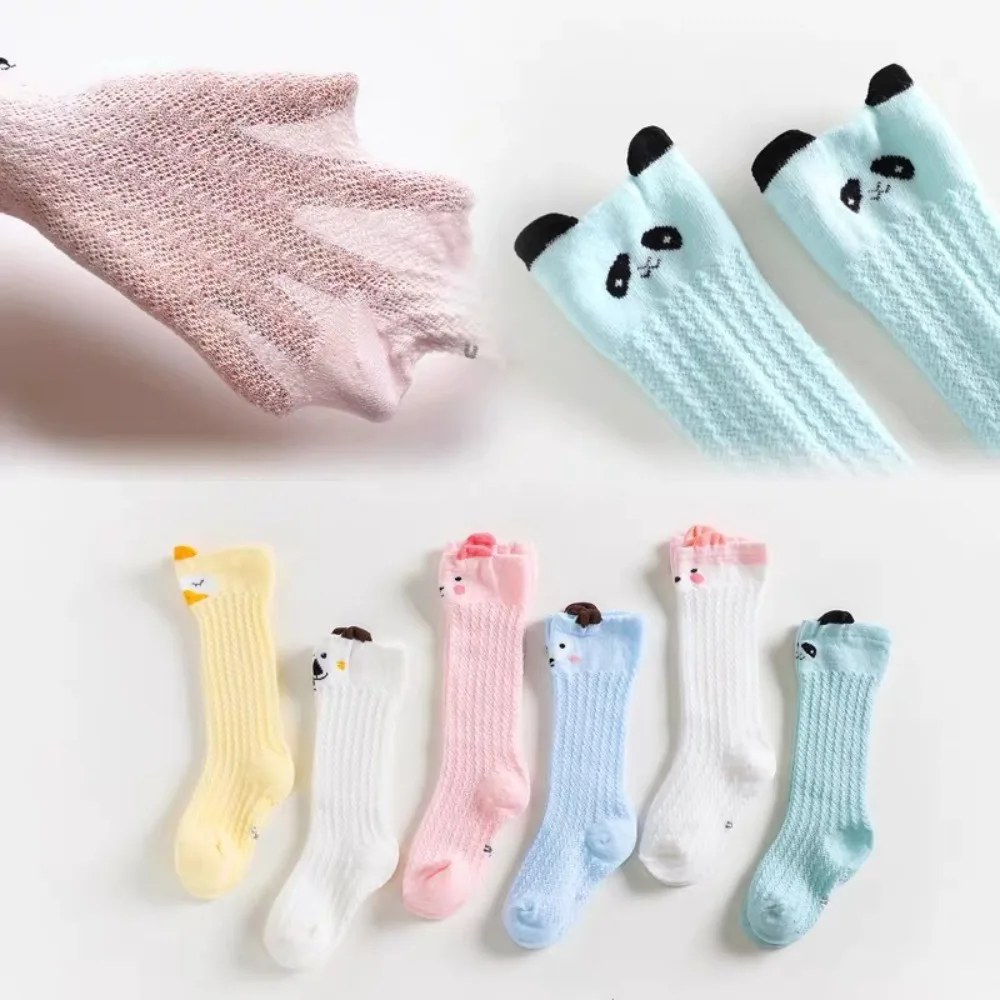 Cute Cotton Summer Socks Ventilate Skin Friendly Long Socks Mesh Socks
