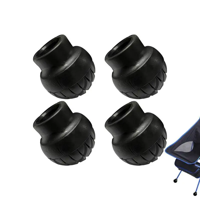 4PCS Moon Chair Leg Covers Protectors Antypoślizgowe i odporne na zużycie Camping Anti-sag Ball Foot Covers Zdejmowane akcesoria do krzeseł