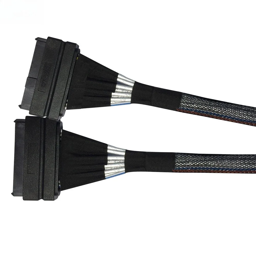 ADT-Link MINI SAS SFF-8639 Female To SFF-8639 Female Server Hard Disk High-speed Cable Length Optional 0.5M 1M