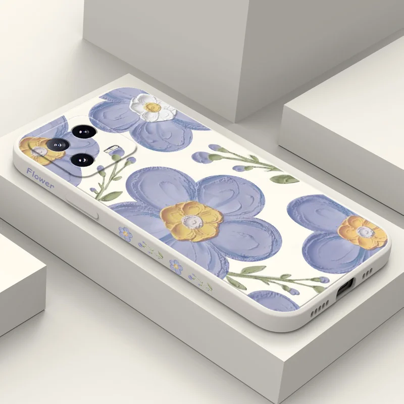 

Oil Flower Phone Case For Xiaomi Mi 14 13 13T 12 12X 12T 12S 11 11T 10 10T 9 9T Pro Lite Liquid Silicone Cover
