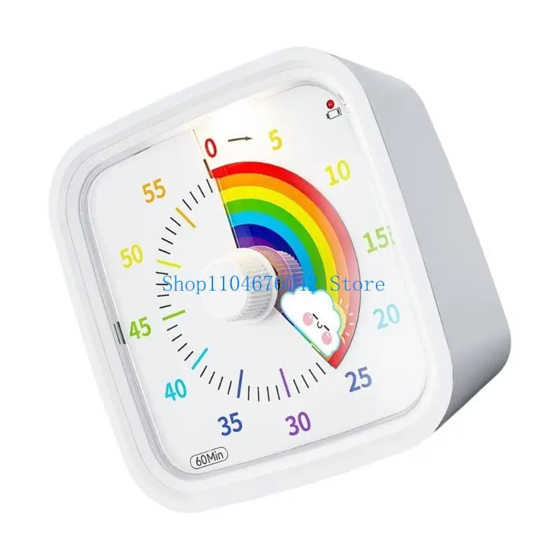 5asd Kids Quiet Timer Drop Resistant Plastic Construction Easy Rotating Button Time Management Tool Kitchen Study Activity