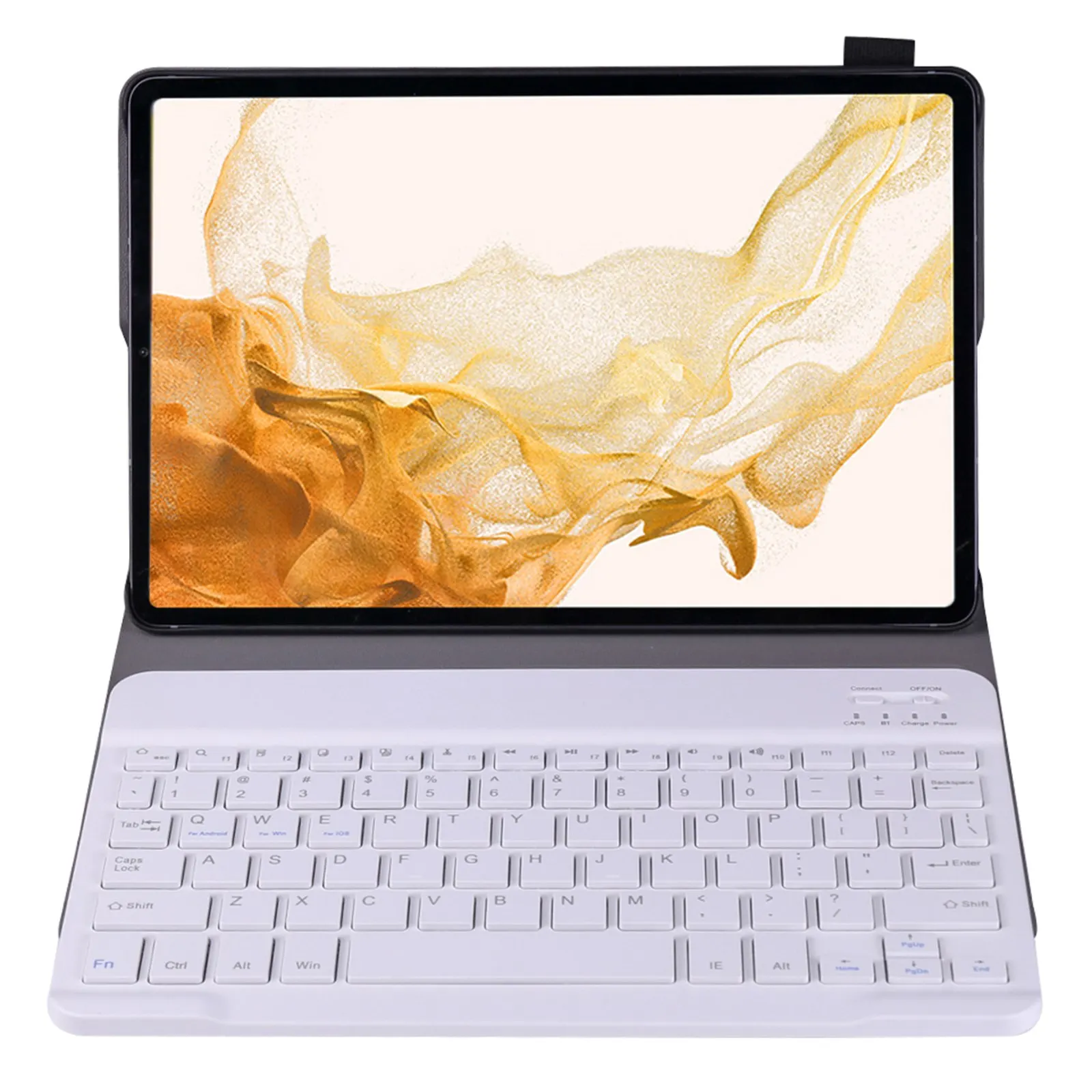 삼성 갤럭시 탭 S8(2021) SM-X700/X706용 A700 초박형 태블릿 스탠드 가죽 보호 케이스 + 블루투스 호환 Keyboa