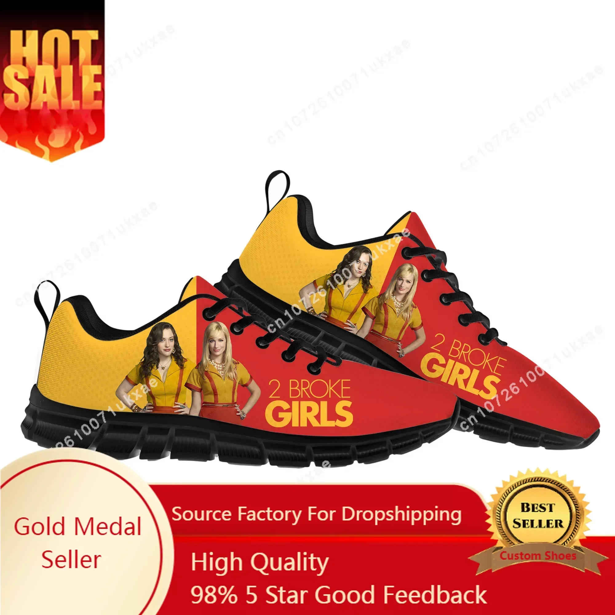 

2 Broke Girls Sports Shoes Mens Womens Sneakers High Quality Casual Sneaker Couple Custom Shoes