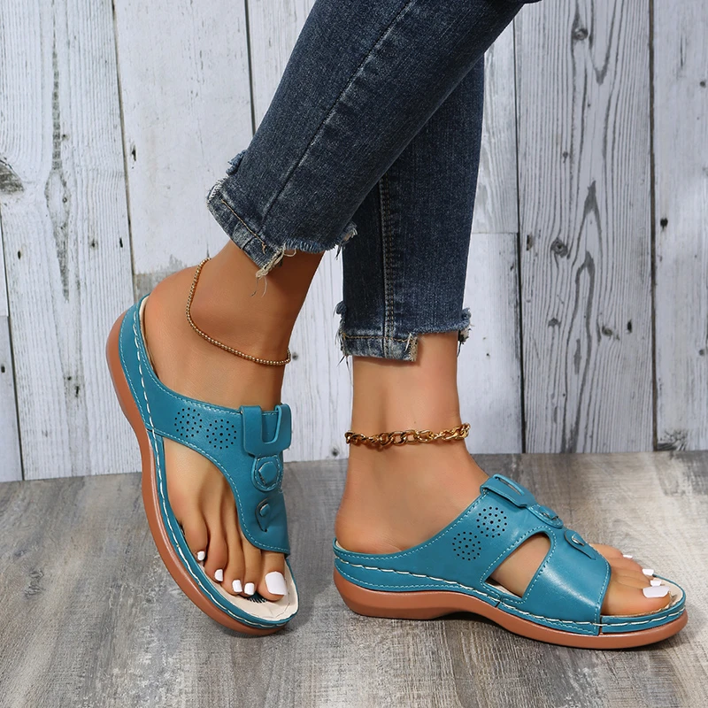 2026 Summer Women Sandals Orthopedic Wedge Heels Slippers Shoes for Women Female Open Toed Beach Sandal Flip Flops Zapatos Mujer