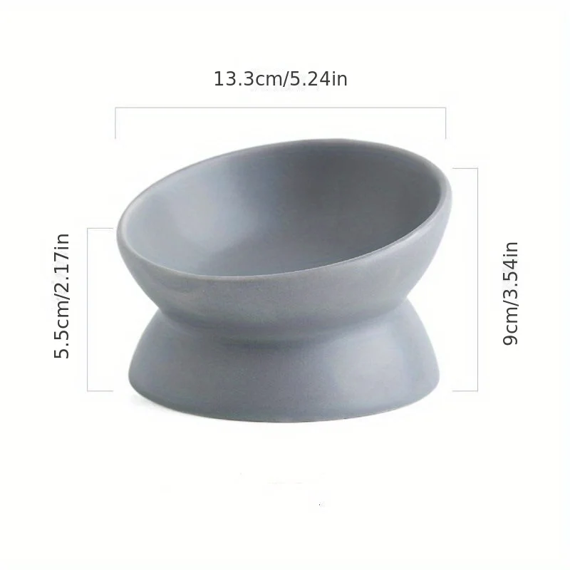 Ceramic cat food bowl series, stress-free pet feeder and drinker,Raised Non-Slip Ceramic Pet Food Bowl