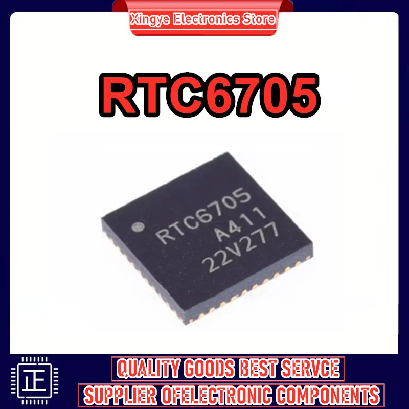 

Новый оригинальный чип RTC6705A для беспроводной аналоговой передачи видео 5.8G в корпусе QFN40.