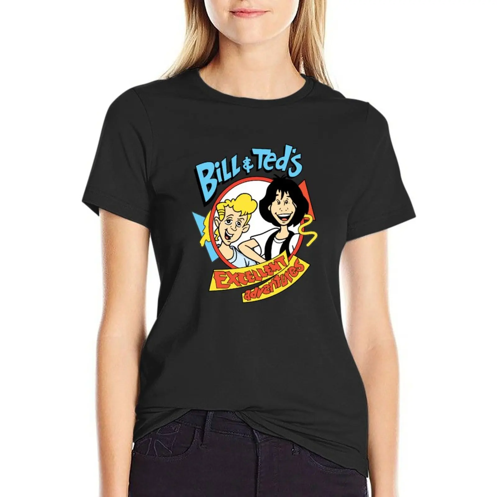 

Bill & Ted's Excellent Adventure - Cartoon T-shirt hippie clothes Aesthetic clothing shirts graphic tees T-shirt Women