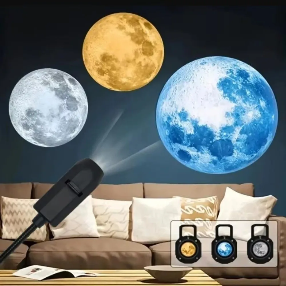 Multi Mode Projection Planet Projection Night Light USB Powered Magnetic Base Star Galaxy Projector Lamp 360 Degree Rotating